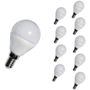 Lamp E14 LED 4W 220V G45 240 ° (pakket van 10) - Koel wit licht
