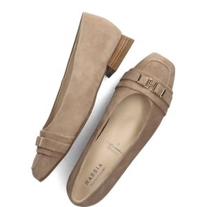 Hassia 300822 Napoli Loafers - Suède Instapper - Dames - Beige - Maat 41,5