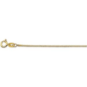 YO&NO - Ketting - Goud - Gourmet - 1mm - 45cm - Sieraden Vrouw - Heren - 14k - 585 Goud