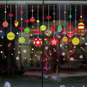 Festivz Kerst Ballen Raamstickers - Kerst Decoratie – Feestversiering – Rood - Groen - Wit - Feest