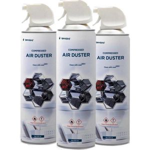 6 x 600ML -Gembird spuitbus met perslucht- Compressed Air - Air Duster - Spuitbus - Perslucht Reiniger- Voordeelverpakking 6 Stuks