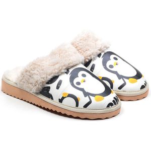 Goby Pinguin Dames Pantoffels - Anti-slip - Handgemaakt - Premium Kwaliteit - Maat 37