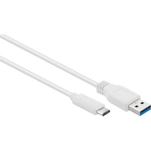 Cablexpert USB-C naar USB-A kabel - USB3.0 - tot 2A / wit - 1 meter
