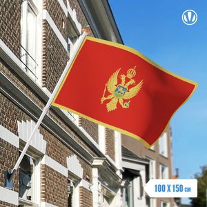 Vlag Montenegro 100x150cm - Glanspoly