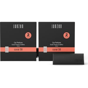 JANZEN - Car Perfume - Autoparfum - Coral 58 - Krachtig en Kruidig - 2 x 2 stuks