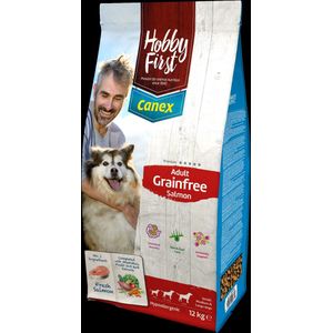 Hobby First Canex Adult Grainfree Salmon 12 kg - Hond