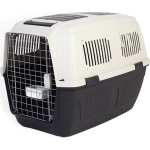 Topmast Transportbox Deluxe - Voor Huisdieren - IATA Reismand - 71 x 53 x 58 cm - Reisbench - Transportbox Hond en Kat