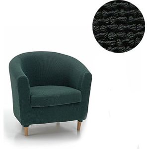 Ronde fauteuilhoes Milan 70-80cm breed zwart | Fauteuil hoes