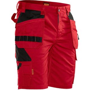 Jobman Practical 2722 Korte Werkbroek Holsterpockets - Mannen - Rood/Zwart - 44