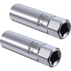 2 stuks bougiesleutel - steeksleutel 12-punts dunwandig bougiesleutelverwijderaarset voor de meeste voertuigen (16 mm) - content in html .