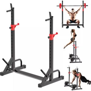 FONBEAR Multifunctionele Squat Rack - Verstelbaar Halterrek voor Gewichtheffen | Max. 250 kg | Ideaal voor Thuis Gym & Professioneel Gebruik