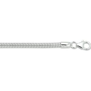 Zilveren Collier slang rond 3 1002383 45 cm