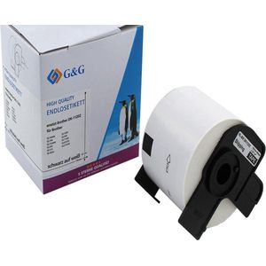 G&G-labels compatibel met Brother DK-11202 (62 mm x 100 mm) zwart op wit