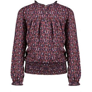 Meisjes blouse batik luipaard AOP - Tessa - Vintage roze