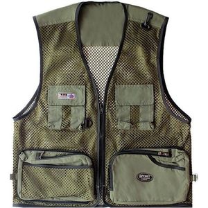 Luxe Vest Voor Vissen - Outdoor - Kleding - Vesten Heren - Visspullen - Hengelsport - Kamperen - Camouflage - Groen L/XL