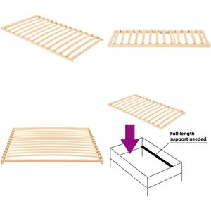 vidaXL Lattenbodem met 13 latten 120x200 cm - Bedbodem - Bedbodems - Lattenbodem - Lattenbodems