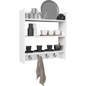 VCM Keukenkast Kruidenrek Kooklepel Breedte 60 cm Wandkast Keukenmeubels Wandplank Esilo