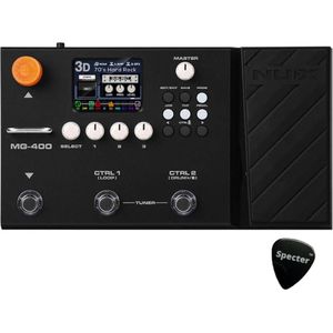 MG-400 | NUX Multi-Effects gitaar/basversterkermodeller en multi-effect met USB-opname-interface Met Specter Plectrum
