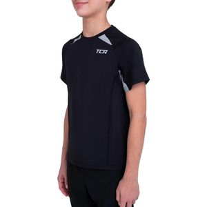 TCA Quickdry Boys T Shirt for Football, Sport, Training - Boys Football Kit for Kids, Boys T Shirts - Black, 6-8 Years