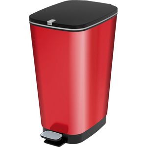 Afvalbak Chic 50 liter in SexyRood, plastic, 29x44,5 x 60,5 cm, Made in Italy