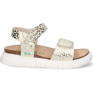 BunniesJR Bregje Beach Meisjes Sandalen - Beige/Goud/Print - Imitatieleer - Klittenband