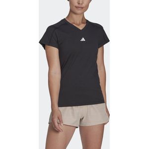 adidas Performance AEROREADY Train Essentials Minimal Branding V-hals T-shirt - Dames - Zwart- XS