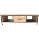 Salontafel Lizzy mangohout metaal 135 cm