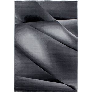 Pochon - Tapijt Miami - Zwart - 200x140x1,2 - Vloerkleed - Hoogpolige Vloerkleed - Rechthoekige Tapijt - Rechthoekige Vloerkleed