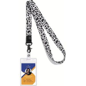 Lange Lanyard Sleutelhanger en Keycord - dalmatier - Badgehouder met Clip trekkoord - Uittrekbare Badge Pashouder - Kaarthouder Keykoord - Houder voor Kaart/Sleutels - Telefoon/GSM Koord - Sleutelkoord - Plastic ID Pashouder Ketting - Telefoonkoord