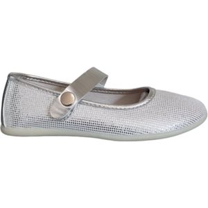 Deb&Dan - ballerina's met pied-de-poule motief - zilver - maat 30