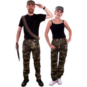 Leger & Oorlog Kostuum | Camouflage Broek Oerwoud Commando | Maat 36-46 | Carnaval kostuum | Verkleedkleding