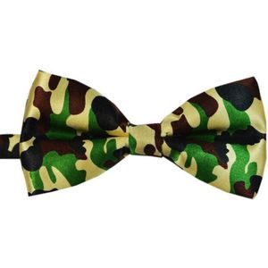 Fun vlinderstrik met camouflage kleuren en patroon (31550)