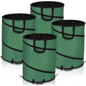 Tuinafvalzak Pop Up - opvouwbare Tuinzak - 170 Liter 4 stuks - onkruidzakken - bladzakken - Zak voor Tuinafval - herbruikbaar