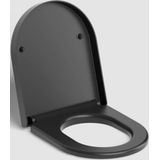 Clou Hammock toiletzitting met deksel soft-closing mat zwart
