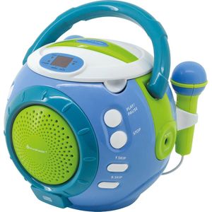 Soundmaster KCD1600BL Draagbare kinder CD-speler met microfoon