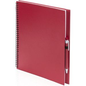 2x Schetsboeken rode harde kaft A4 formaat  - 80 vellen blanco papier - Teken boeken