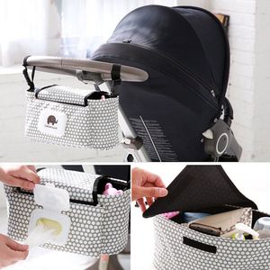 Allernieuwste® Kinderwagen Tas Luiertas Draagtas Buggy Reistas - Buggy Reis OpbergTas - Waterdicht Universeel - 33x14x16cm - STIPPEN