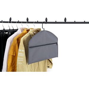 2 x hangeromleiderkluis Verborgen zakkluis past onder hangende kleding met zak om waardevolle spullen te verbergen (medium, grijs)