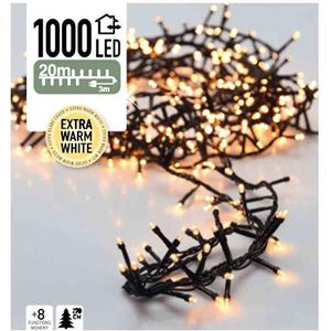 Nampook Kerstboomverlichting - 20 m - 1000 extra warm witte LEDs