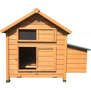 Grote Kip Coop met Nest Box voor 4 tot 6 Vogels - Geschikt voor Diverse Soorten