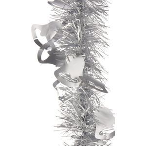 Arte R lametta kerstslinger - zilver - folie - 200 x 12 cm
