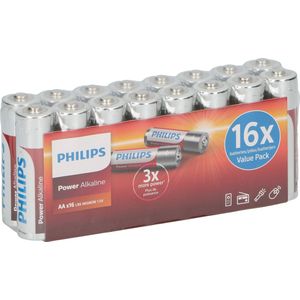 Philips AA Power Alkaline Batterij - 16 Stuks