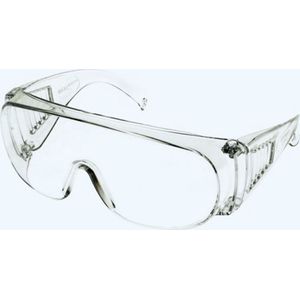 Overzetbril Veiligheidsbril – Helder – Doorzichtig | Vuurwerkbril – Veiligheidsbril – Berschermbril – Bril | Heldere lens – Geventileerde zijbescherming – Kan over een bril heen | De Veiligheids-winkel