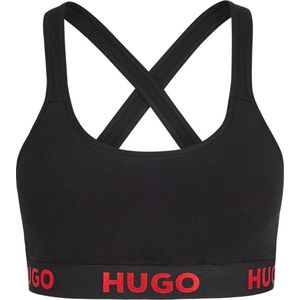 Hugo Boss dames HUGO sporty logo padded bralette zwart - S