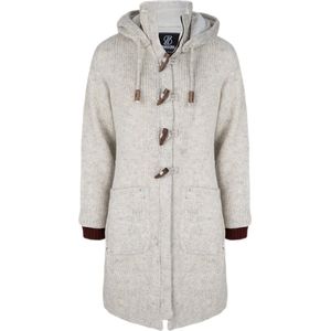 Gebreid Wollen Dames Vest van Schapenwol met Polyester Fleece voering en afneembare capuchon - SHAKALOHA - W Whistler DLX Beige M