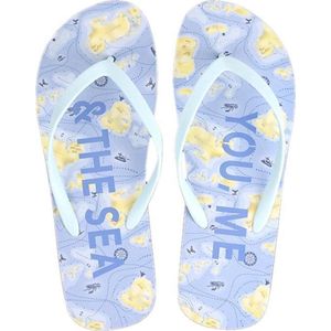 Esschert Design Teenslippers Zee Rubber Blauw Maat 38/39