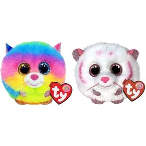 Ty - Knuffel - Teeny Puffies - Gizmo Cat & Tabor Tiger