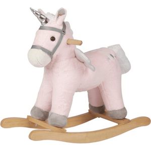 Eenhoorn Hobbelpaard - 1 tot 3 jaar - Zithoogte 35 cm - Schommelpaard - Roze