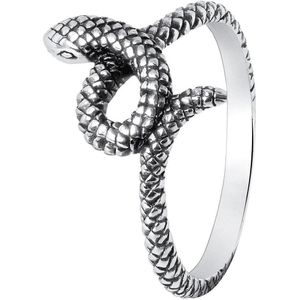 Lucardi Dames Ring slang Bali - Ring - Cadeau - Moederdag - Echt Zilver - Zilverkleurig