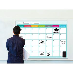 Brute Strength - Magnetisch Weekplanner whiteboard (5) - 91 x 67 cm - Planbord - Familieplanner - Gezinsplanner - To Do Planner- Extra groot formaat